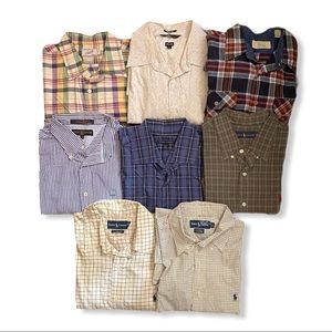 8 long sleeve button up shirts reseller bundle lot
